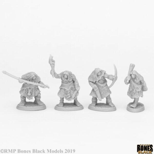 Reaper Miniatures Black Bear Tribe Cavemen (4) 44086