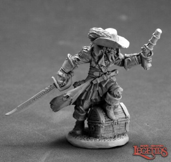 Reaper Miniatures Captain Razig, Undead Pirate 03615 (metal)
