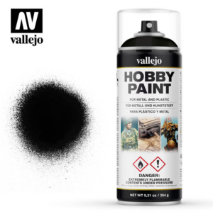Vallejo Hobby Paint Spray Black 28.012