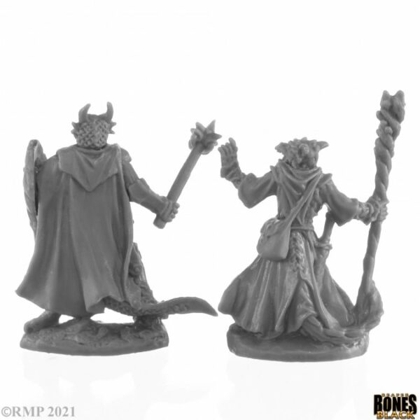reaper Miniatures Dragonfolk Wizard and Cleric 44144