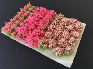 Pink Flowers & Bushes Mix - Static Grass Tufts