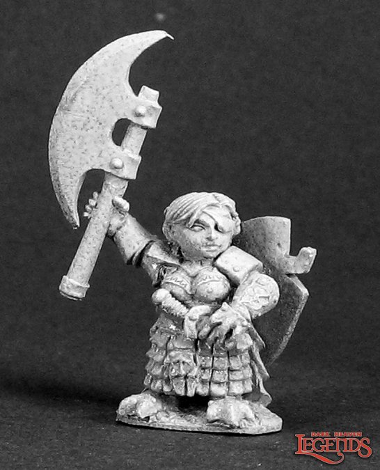 Reaper Miniatures Dwarf Fighter, Ursula 03293 (metal)