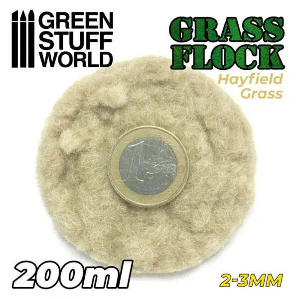Static Grass Flock 2-3mm - HAYFIELD GRASS - 200 ml 11139