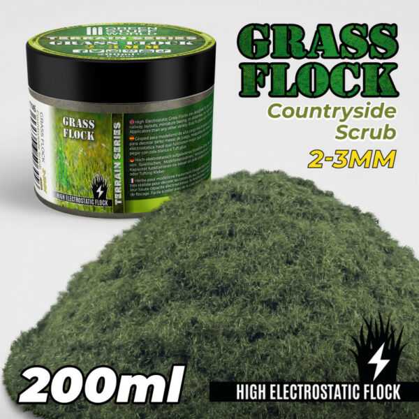 Static Grass Flock 2-3mm - COUNTRYSIDE SCRUB - 200 ml 11145
