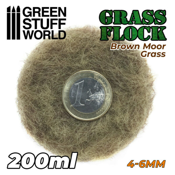 Static Grass Flock 4-6mm - Brown Moor Grass - 200 ml 11151