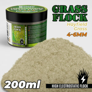 Static Grass Flock 4-6mm - HAYFIELD GRASS - 200 ml 11152