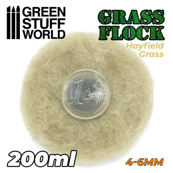 Static Grass Flock 4-6mm - HAYFIELD GRASS - 200 ml 11152