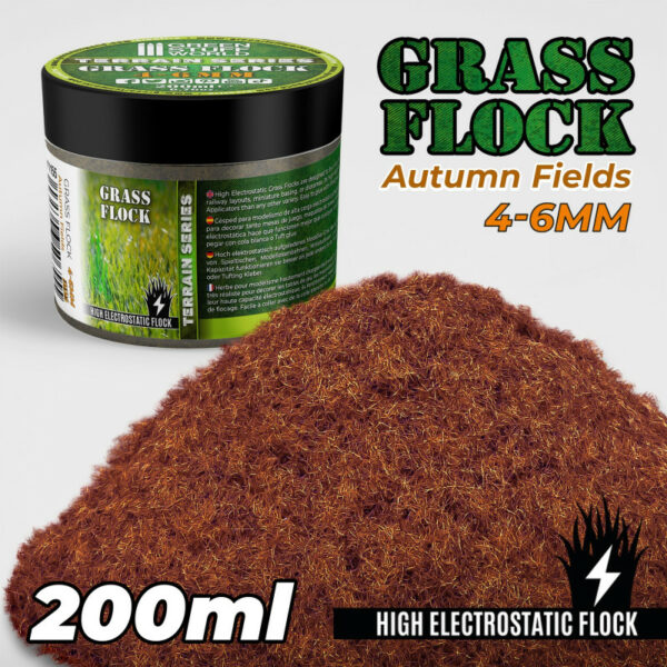 Static Grass Flock 4-6mm - AUTUMN FIELDS - 200 ml 11155