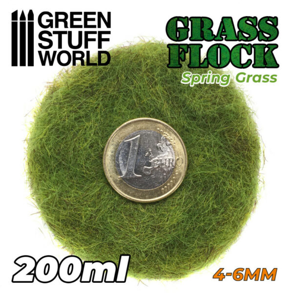 Static Grass Flock 4-6mm - SPRING GRASS - 200 ml 11157