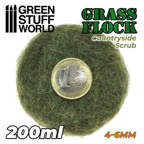 Static Grass Flock 4-6mm - COUNTRYSIDE SCRUB - 200 ml 11158