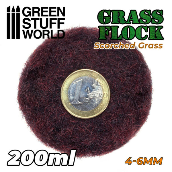 Static Grass Flock 4-6mm - SCORCHED BROWN - 200 ml 11160