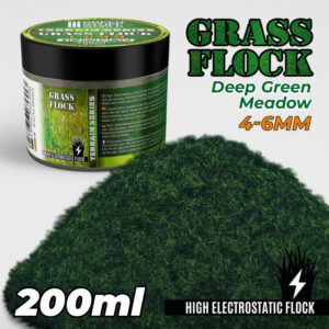 Static Grass Flock 4-6mm - DEEP GREEN MEADOW - 200 ml 11161