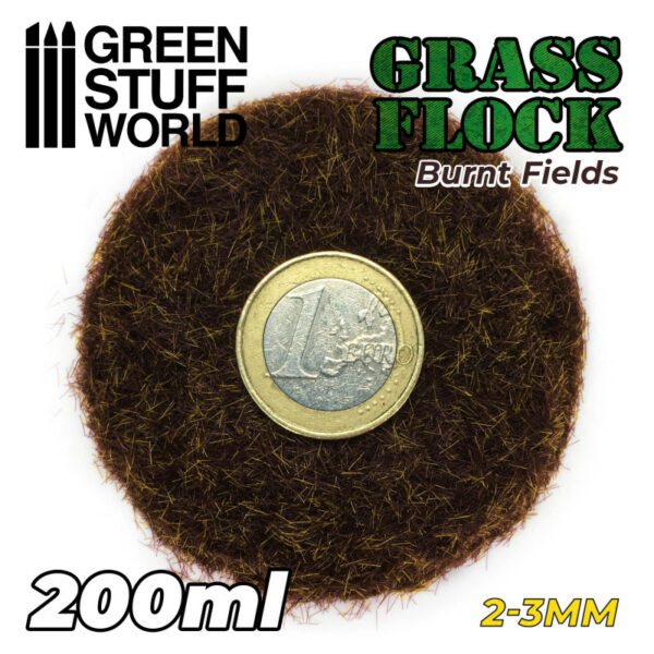 11149 Static Grass Flock 2-3mm - BURNT FIELDS - 200 ml