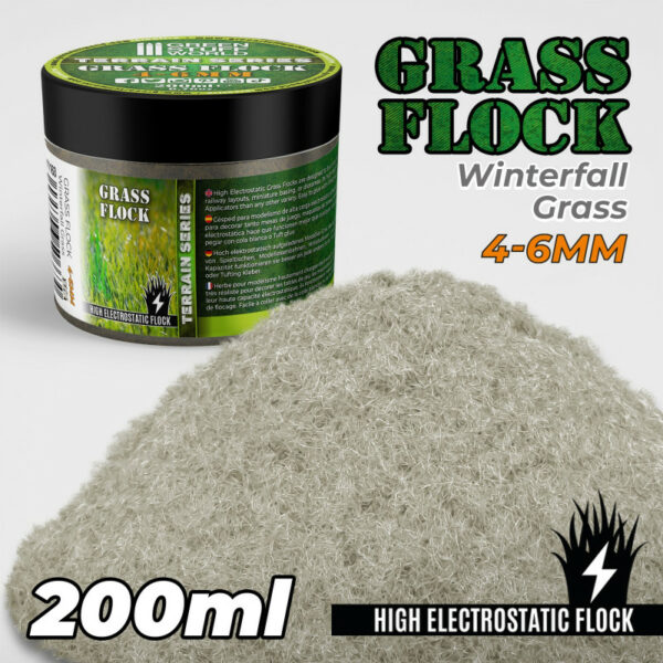 11163 Static Grass Flock 4-6mm - WINTERFALL GRASS - 200 ml