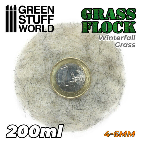 11163 Static Grass Flock 4-6mm - WINTERFALL GRASS - 200 ml