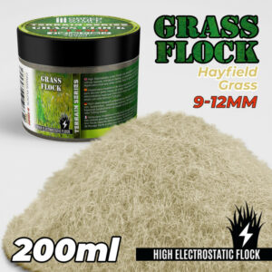 Static Grass Flock 9-12mm - HAYFIELD GRASS - 200 ml 11165
