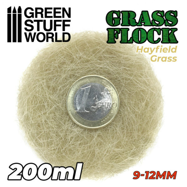 Static Grass Flock 9-12mm - HAYFIELD GRASS - 200 ml 11165