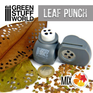 Miniature Leaf Punch Mix Bladeren Grey 1300 Bladpons
