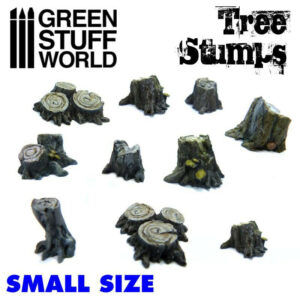 Small Tree Stumps Resin Set 1685