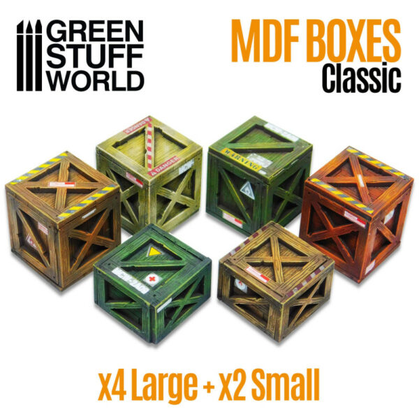 Classic Wood Crates 4+2 Kisten Hout
