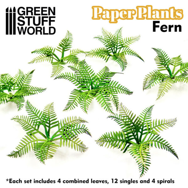 Papieren Planten - Lasercut Paper Plants Varen / Fern