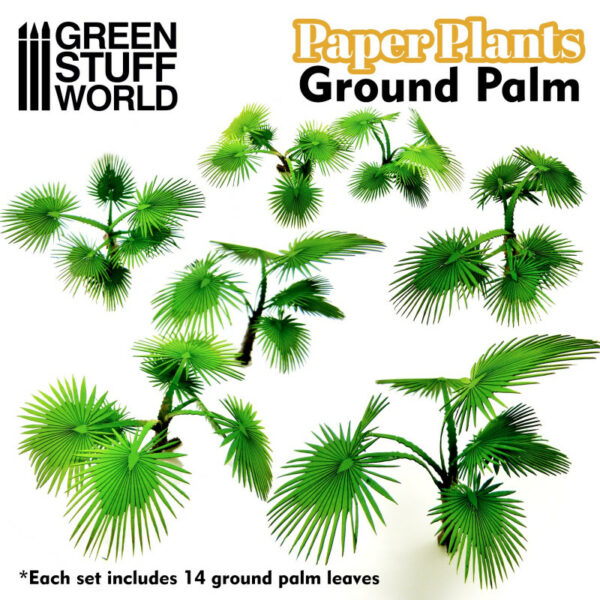 Papieren Planten - Lasercut Paper Plants Ground Palm 10364