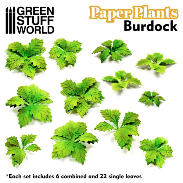 Papieren Planten - Lasercut Paper Plants Burdock 10365
