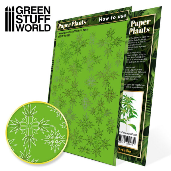 Papieren Planten - Lasercut Paper Plants Cannabis