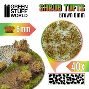 Struiken Shrubs TUFTS - 6mm self-adhesive - BROWN