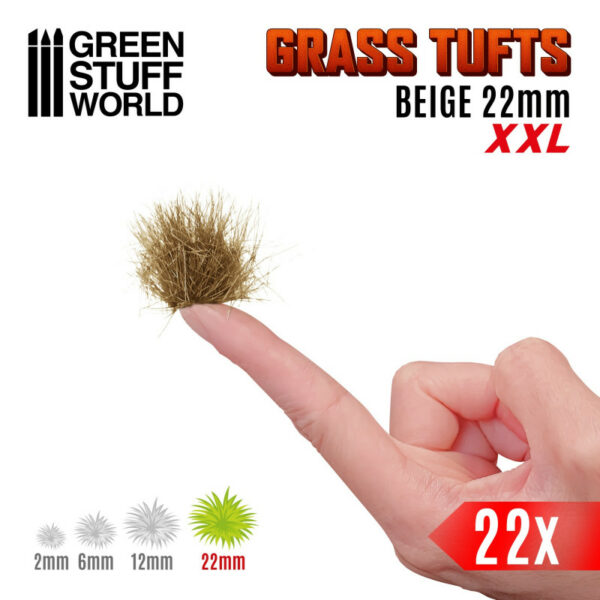 Grass TUFTS XXL - 22mm self-adhesive - BEIGE 11450