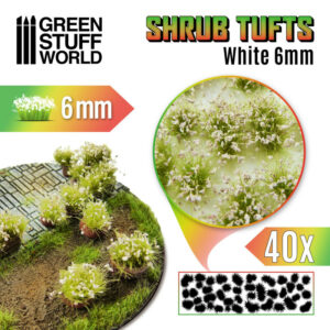 Shrubs TUFTS - 6mm self-adhesive - WHITE 1307