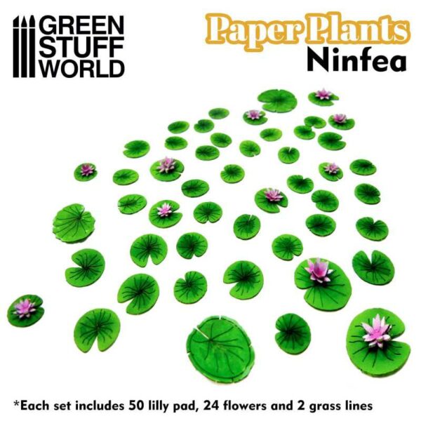 Papieren Planten - Lasercut Paper Plants Lilly Pads 10366