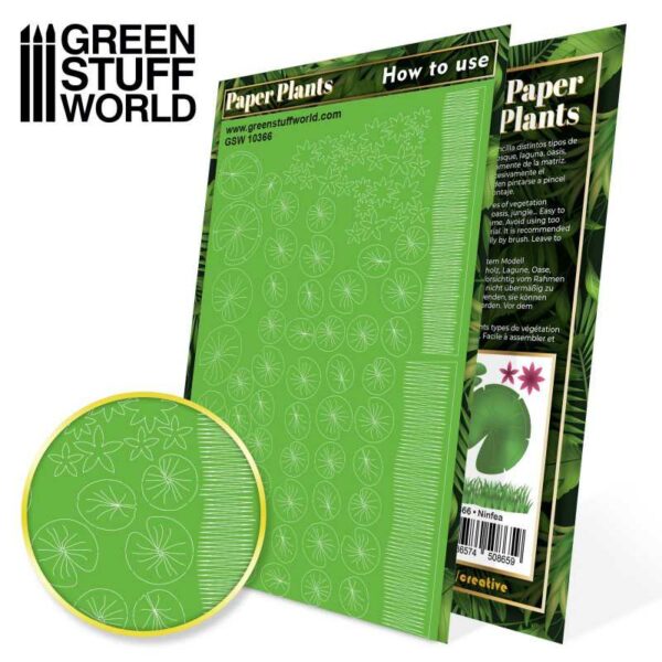 Papieren Planten - Lasercut Paper Plants Lilly Pads 10366