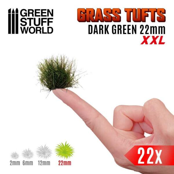 Grass TUFTS XXL - 22mm self-adhesive - Donker Groen 11448