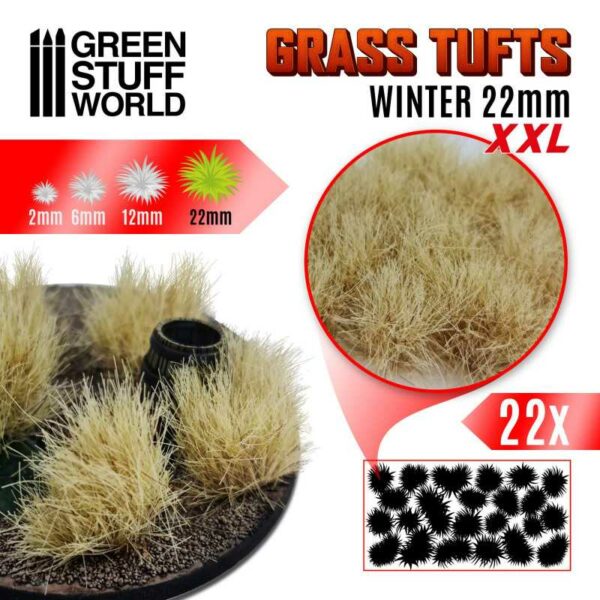 Grass TUFTS XXL - 22mm self-adhesive - Winter 11451