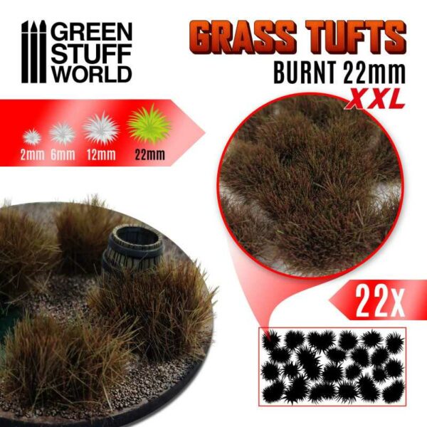 Grass TUFTS XXL - 22mm self-adhesive - Burnt Grass 11453