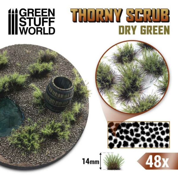 Thorny Spiky Scrubs - DRY GREEN 11501