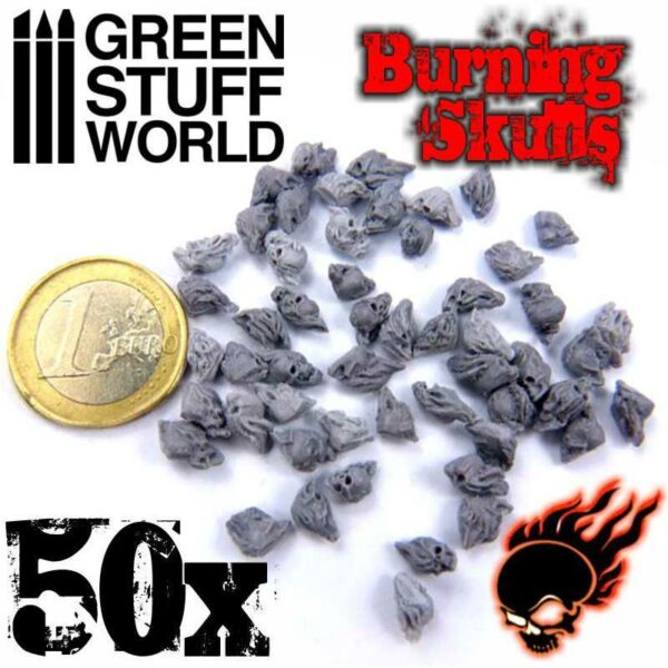 50x Resin Burning Skulls 1498