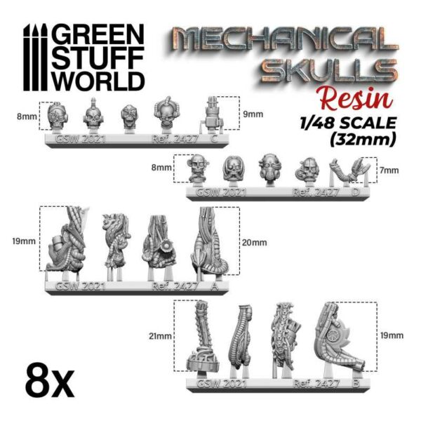 Resin Mechanical Skulls 2427
