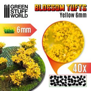 Blossom TUFTS - 6mm self-adhesive - Yellow Flowers 9282