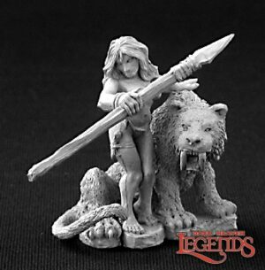 Jungle Girl with Sabre Tooth Tiger 03253 (metal)