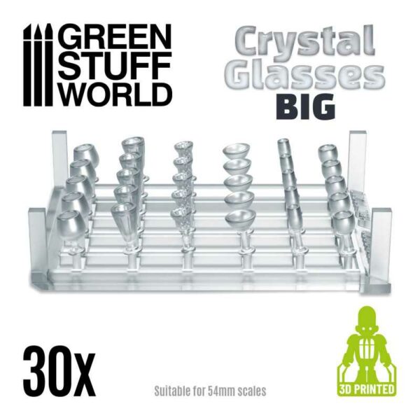 Crystal Glasses 30 x - Big Cups - Glazen Groot 11217