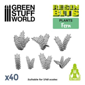 40x Fern leaves - Varen Bladeren - 3D printed set 11605