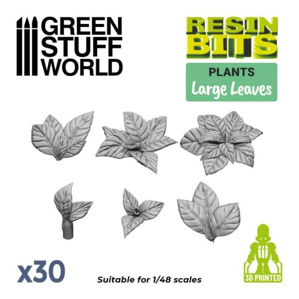 30x Large Leaves - Grote Bladeren - 3D printed set 11606