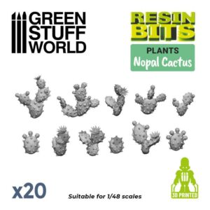 20x Nopal Cactus - Peer Cactus - 3D printed set 11612
