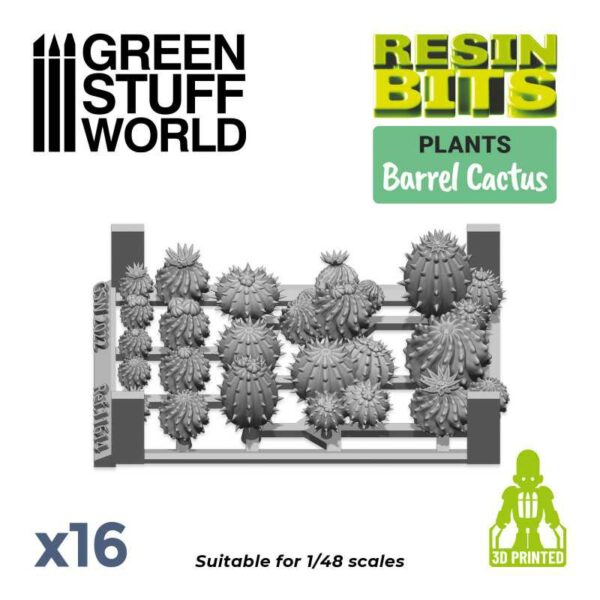 16x Barrel Cactus - Vat Cactus - 3D printed set 11614