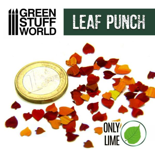 Miniature Leaf Punch Lime Dark Green Bladpons