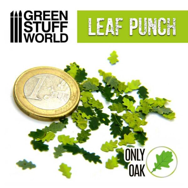 Miniature Leaf Punch Oak Light Green Bladpons 1312