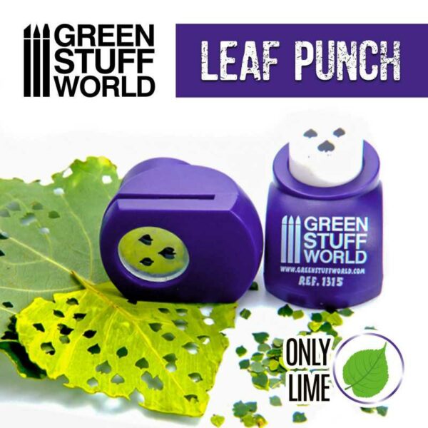 Miniature Leaf Punch Lime Dark Purple Bladpons 1315