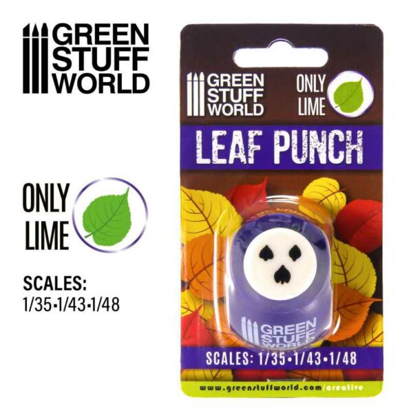 Miniature Leaf Punch Lime Dark Purple Bladpons 1315